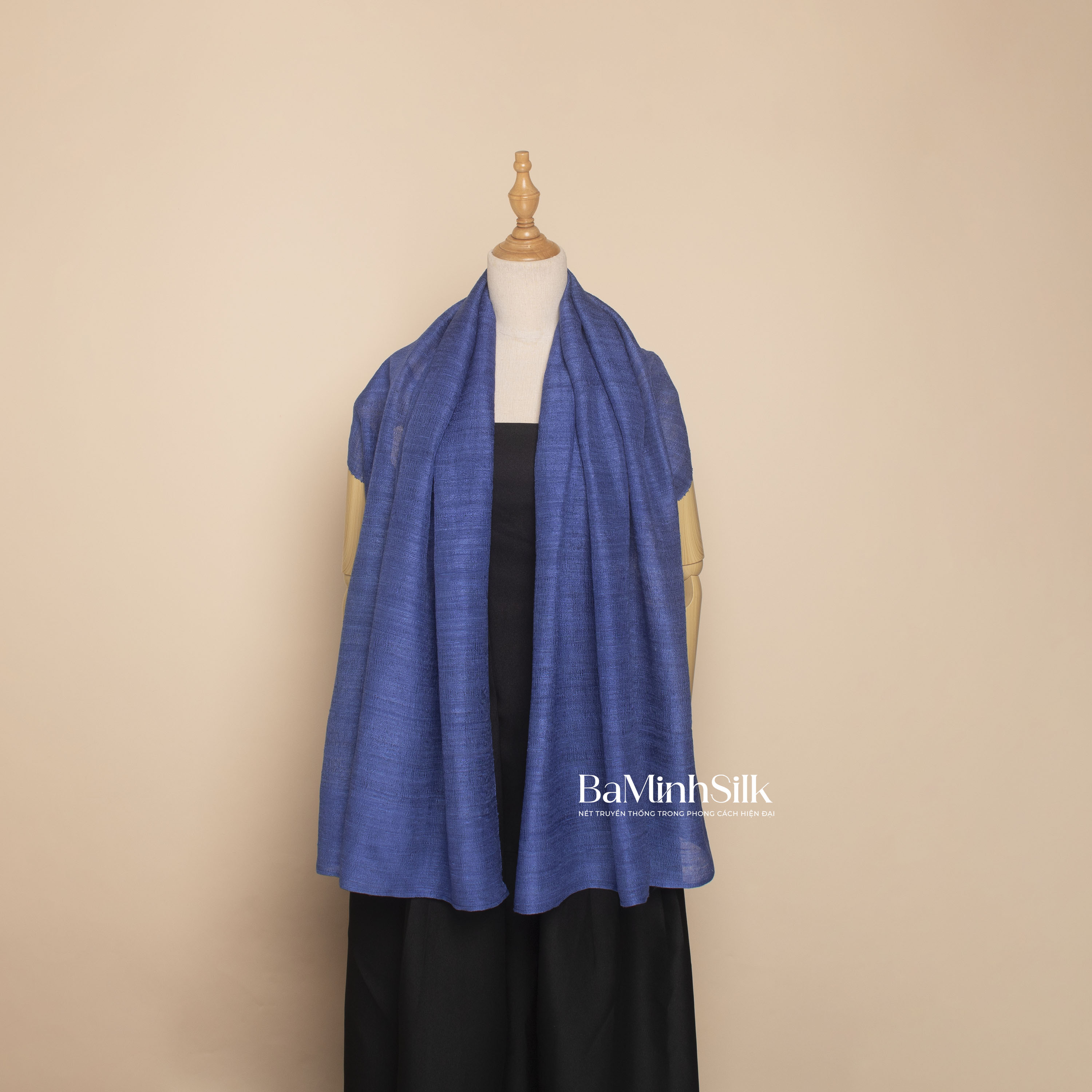 khăn đũi trơn xanh lam 80x180cm