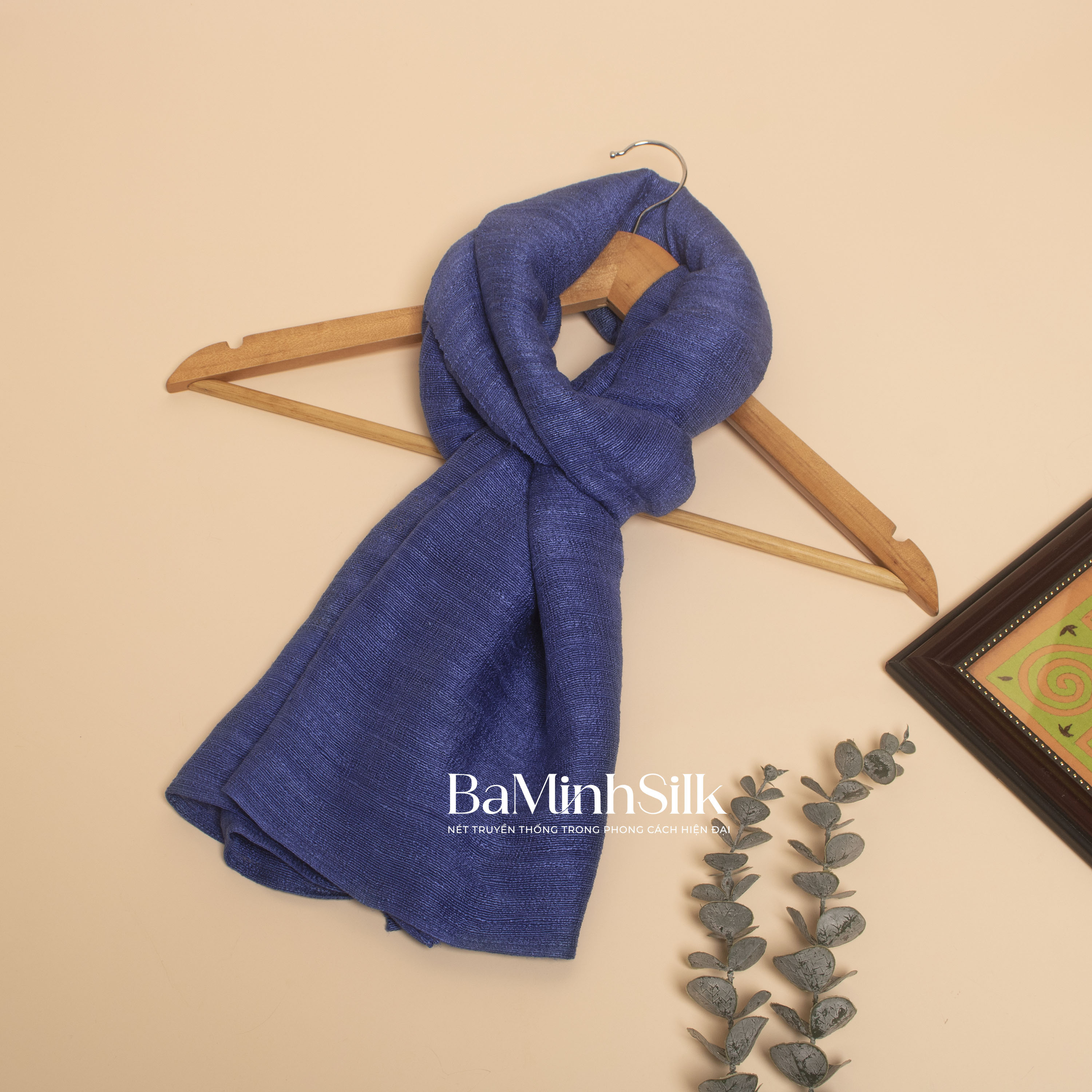 khăn đũi trơn xanh lam cho nam