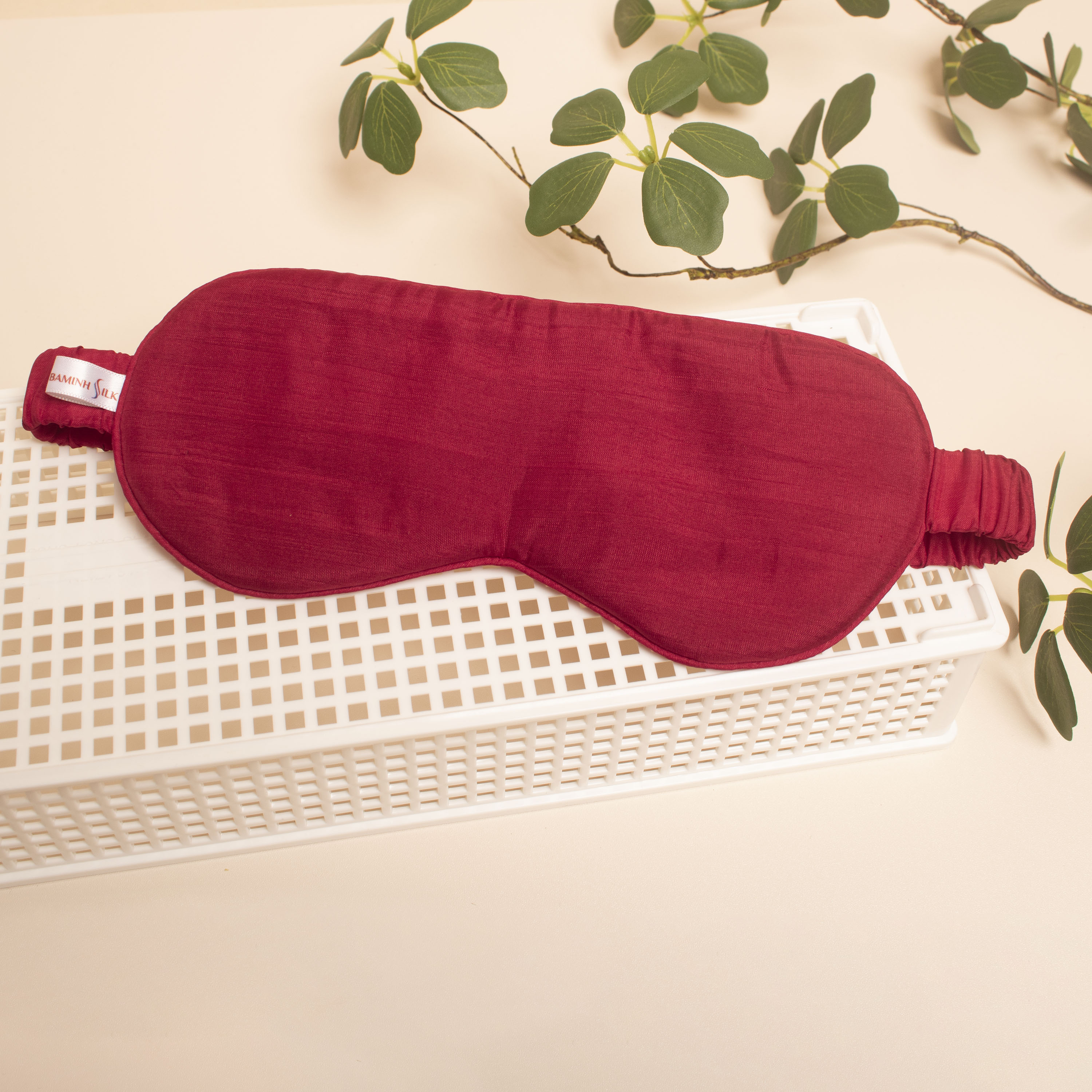 Bịt mắt lụa tơ tằm màu đỏ