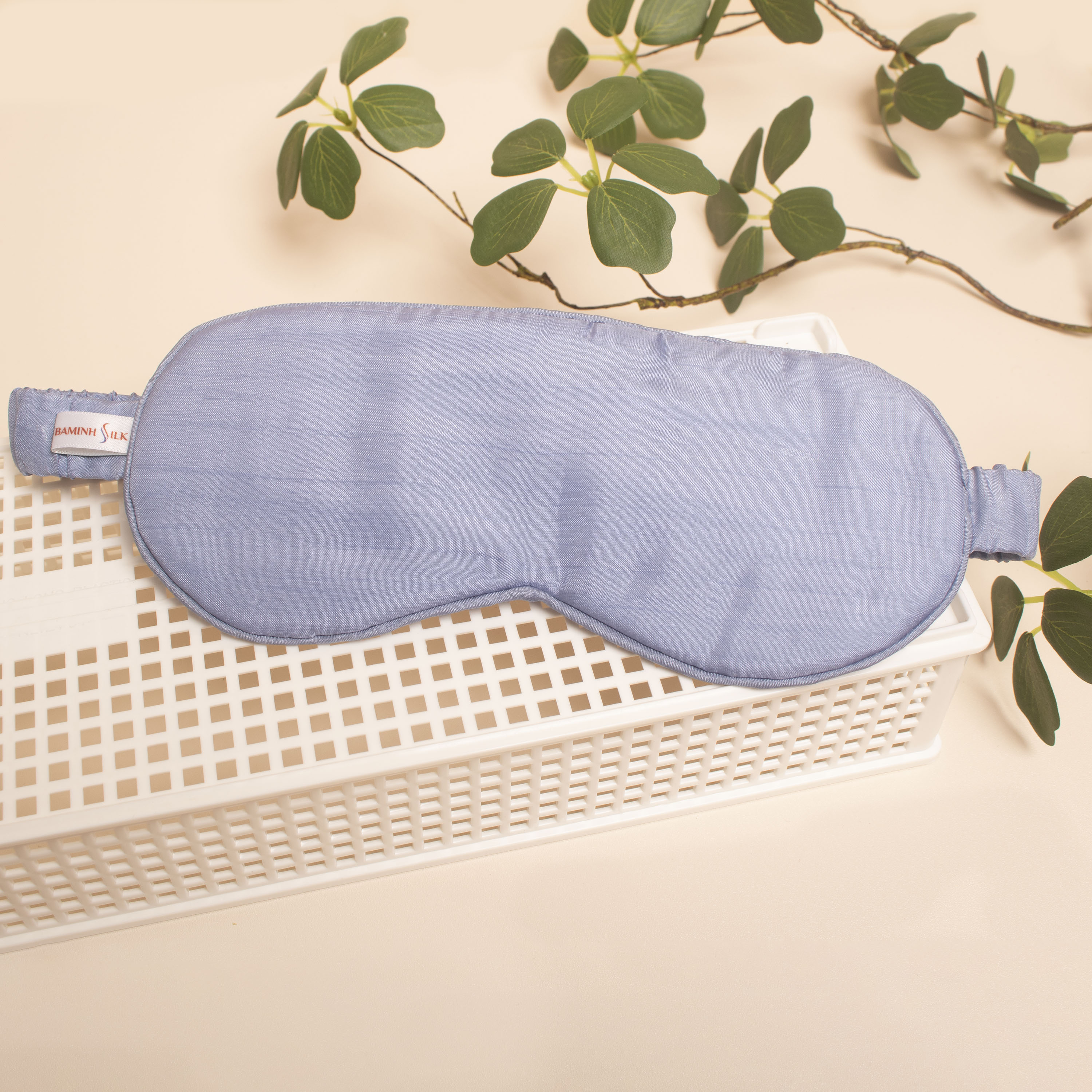 Bịt mắt lụa tơ tằm màu xanh dương