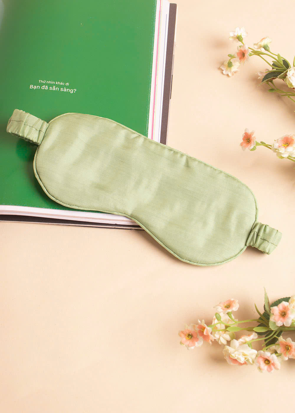 bịt mắt lụa xanh lá