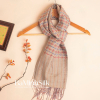 khăn quàng bộc mẩy màu ghi - khăn thổ cẩm cho nam của Bá Minh Silk