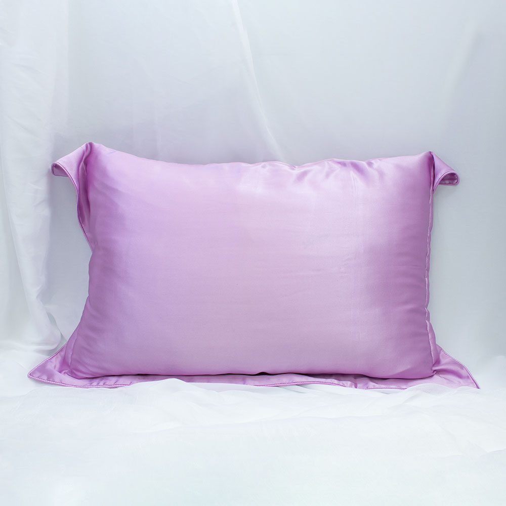 Vỏ Gối Lụa Satin Bảo Lộc Màu Hồng