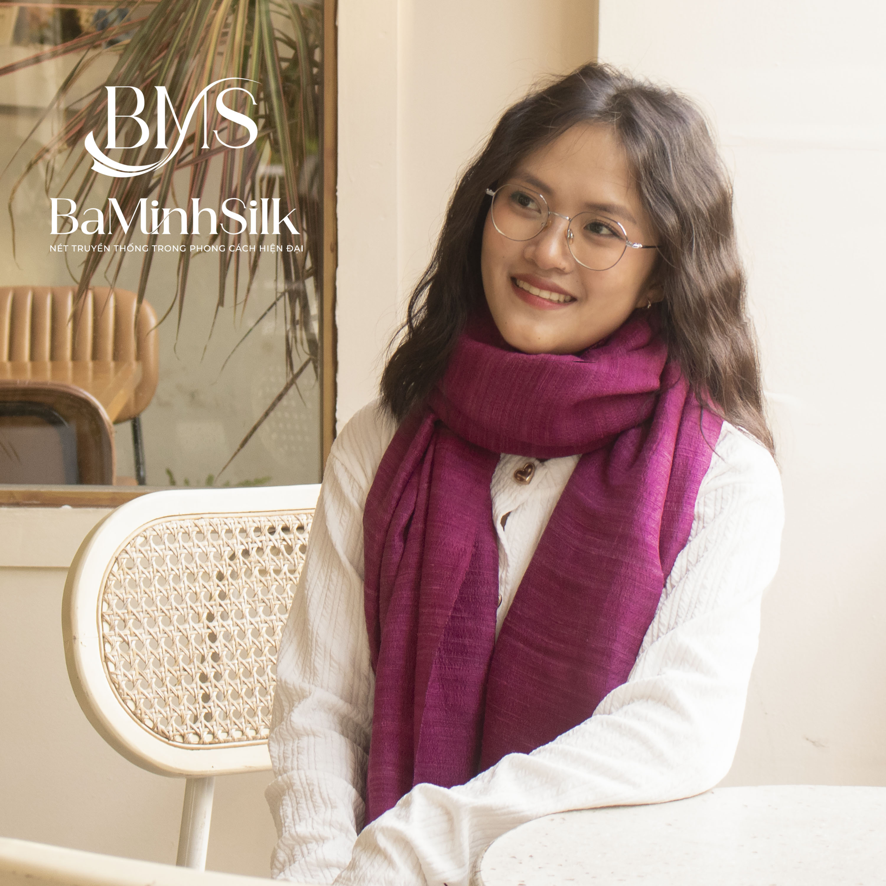 choàng khăn quàng đũi màu rượu vang