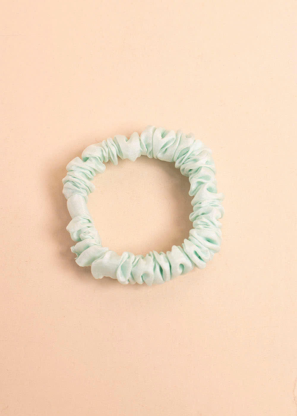 buộc tóc lụa size nhỏ xanh mint