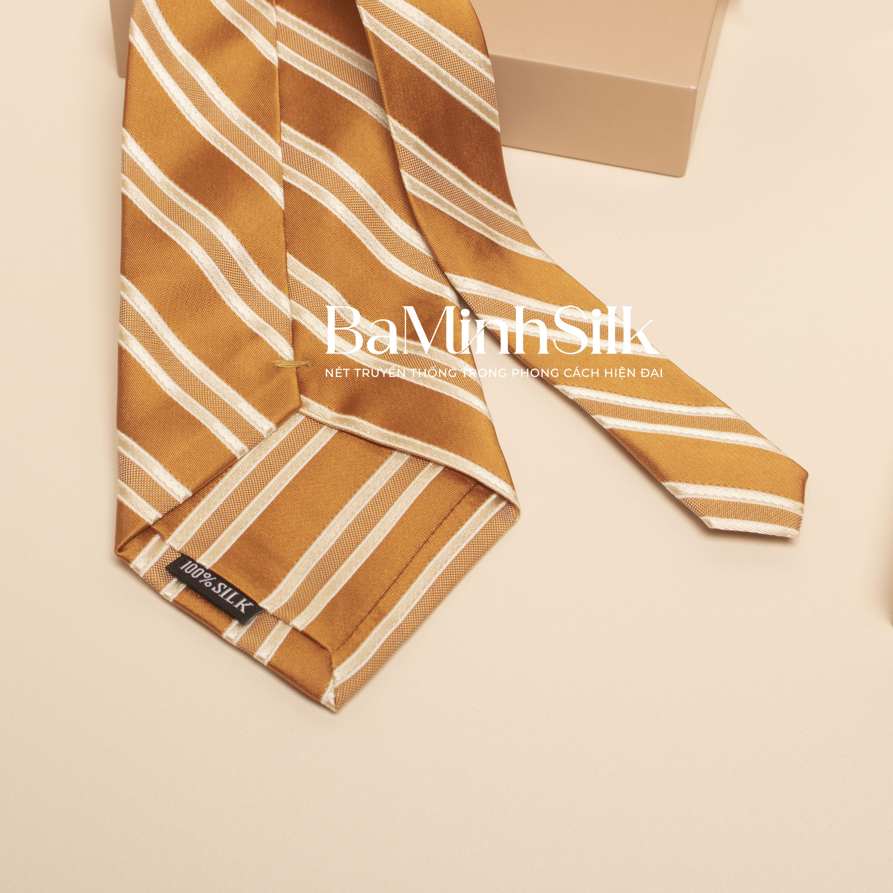 cà vạt lụa tơ tằm cv 06 Bá Minh Silk