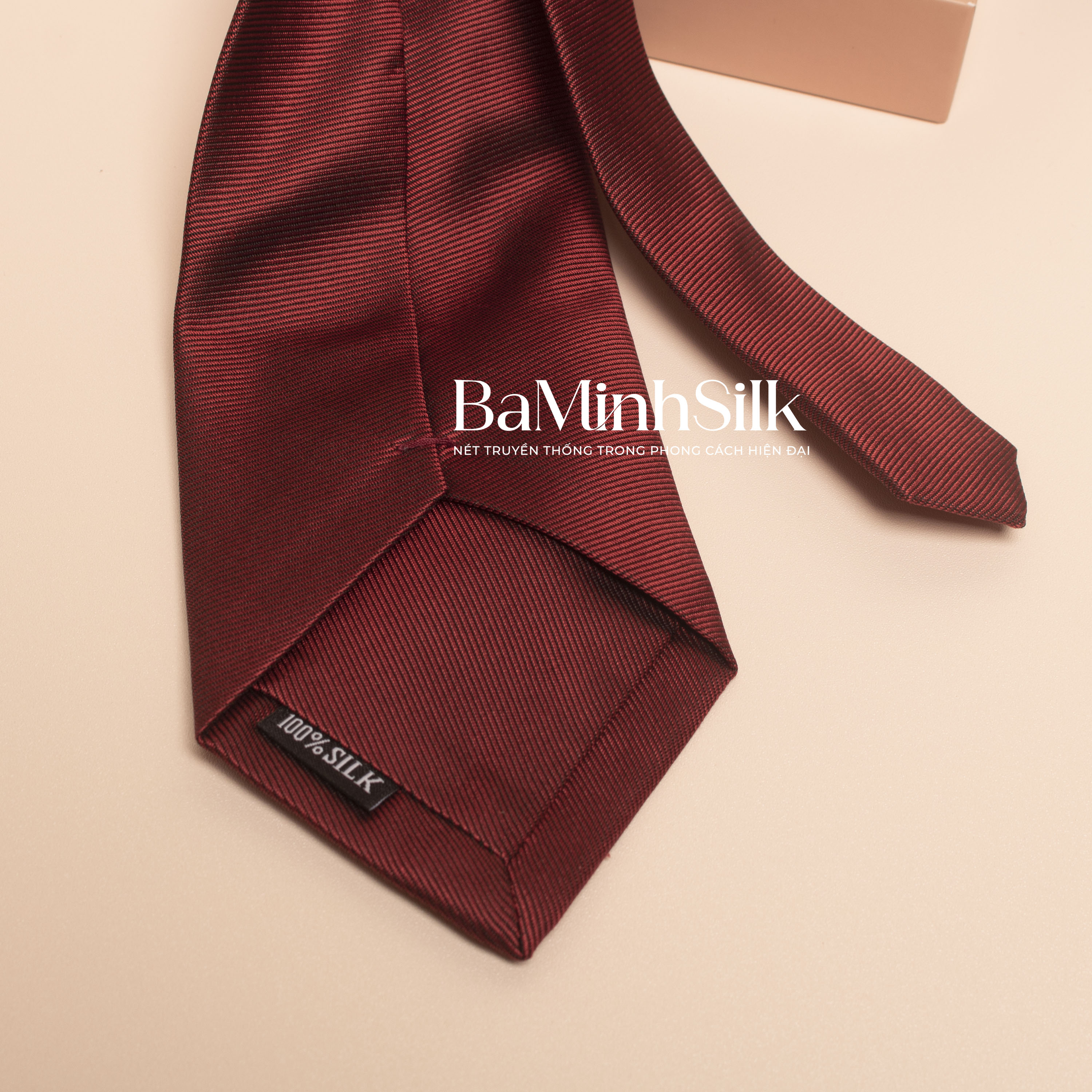cà vạt lụa tơ tằm cv 07 bá minh silk