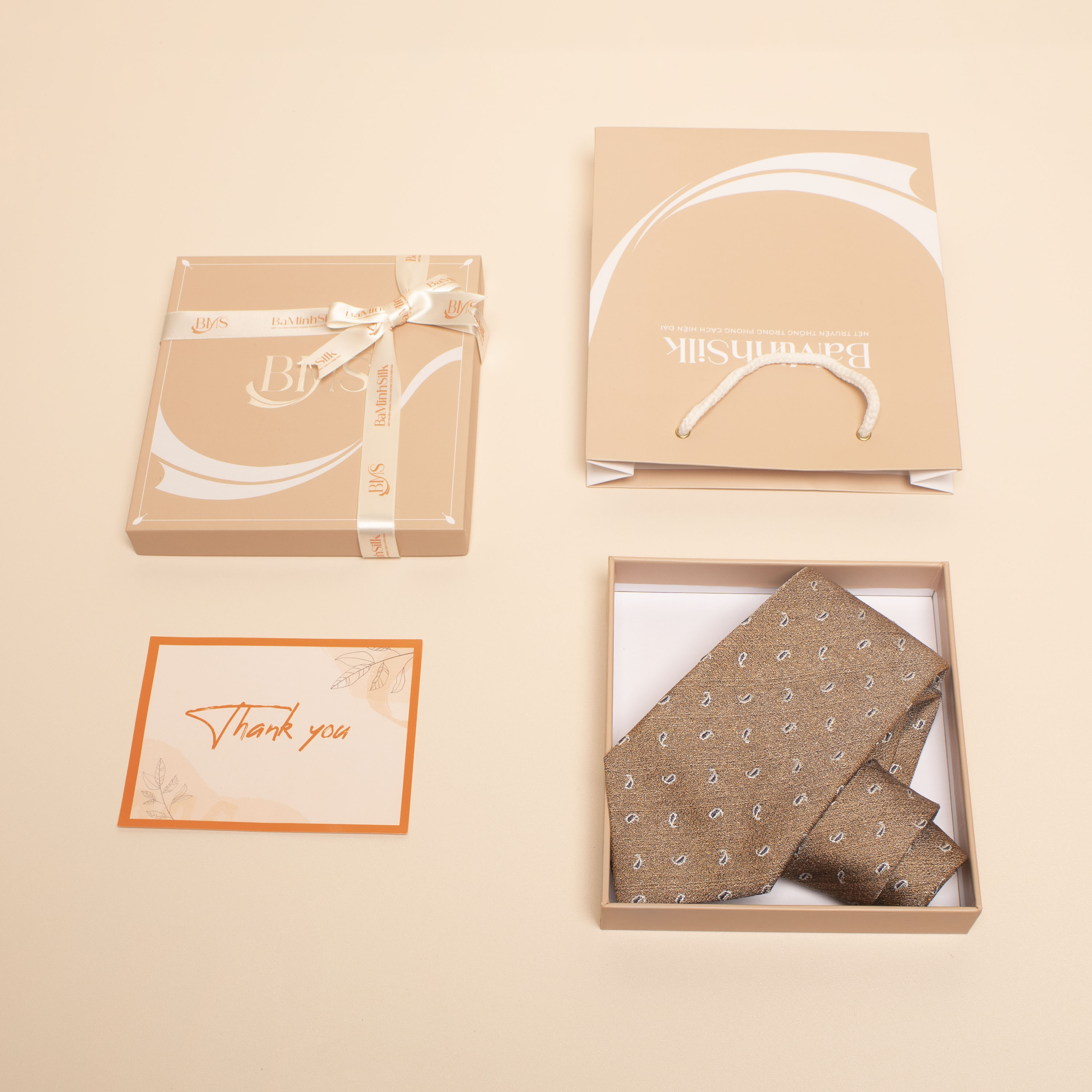 CV39 cà vạt lụa tơ tằm cv 39 đóng gói của bá minh silk