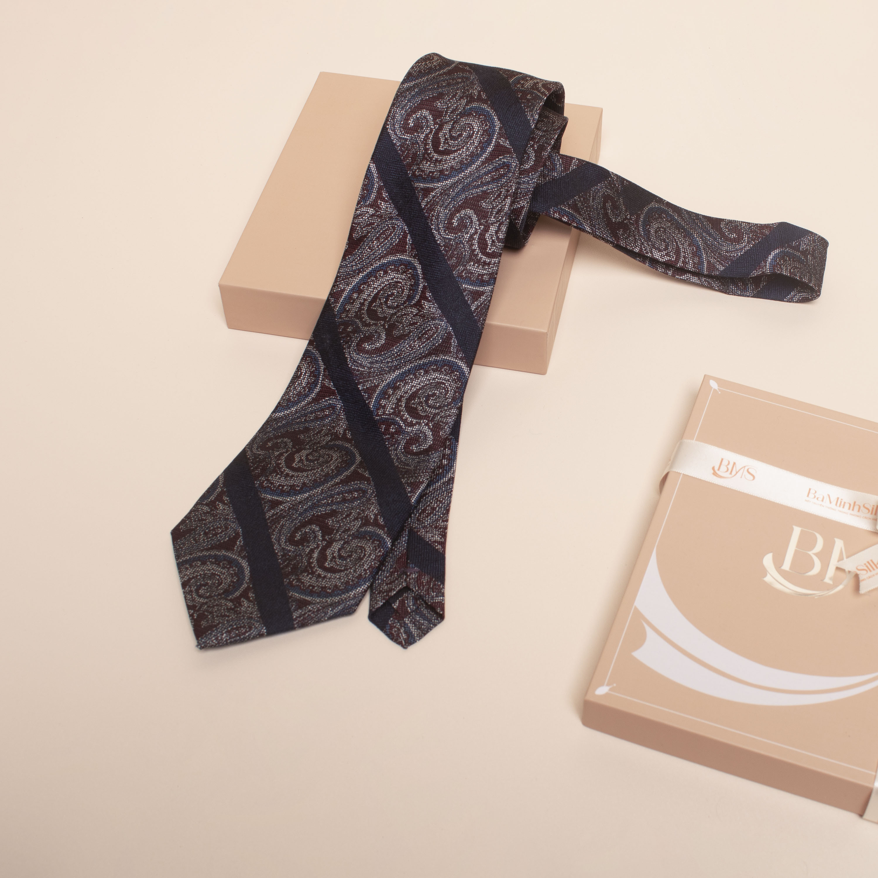 cà vạt lụa tơ tằm cv 58 - bá minh silk