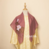 khăn lụa vuông hồng size 85x85cm vẽ hoa sen