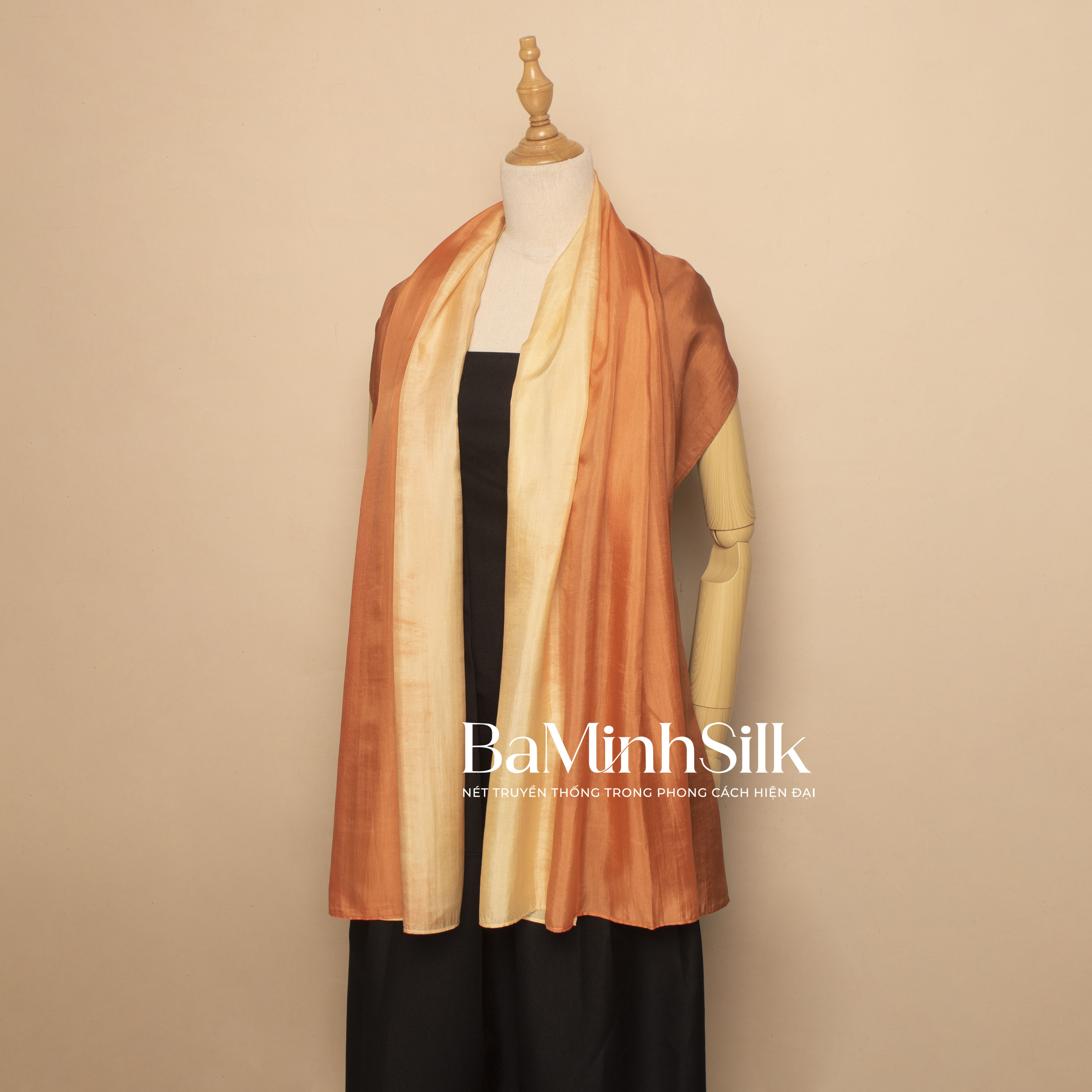 Khăn choàng lụa 3 màu thời trang cao cấp 85x180cm