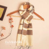 khăn quàng kẻ ngang hoạ tiết chữ nhân - khăn tơ tằm thổ cẩm độc bản của Bá Minh Silk
