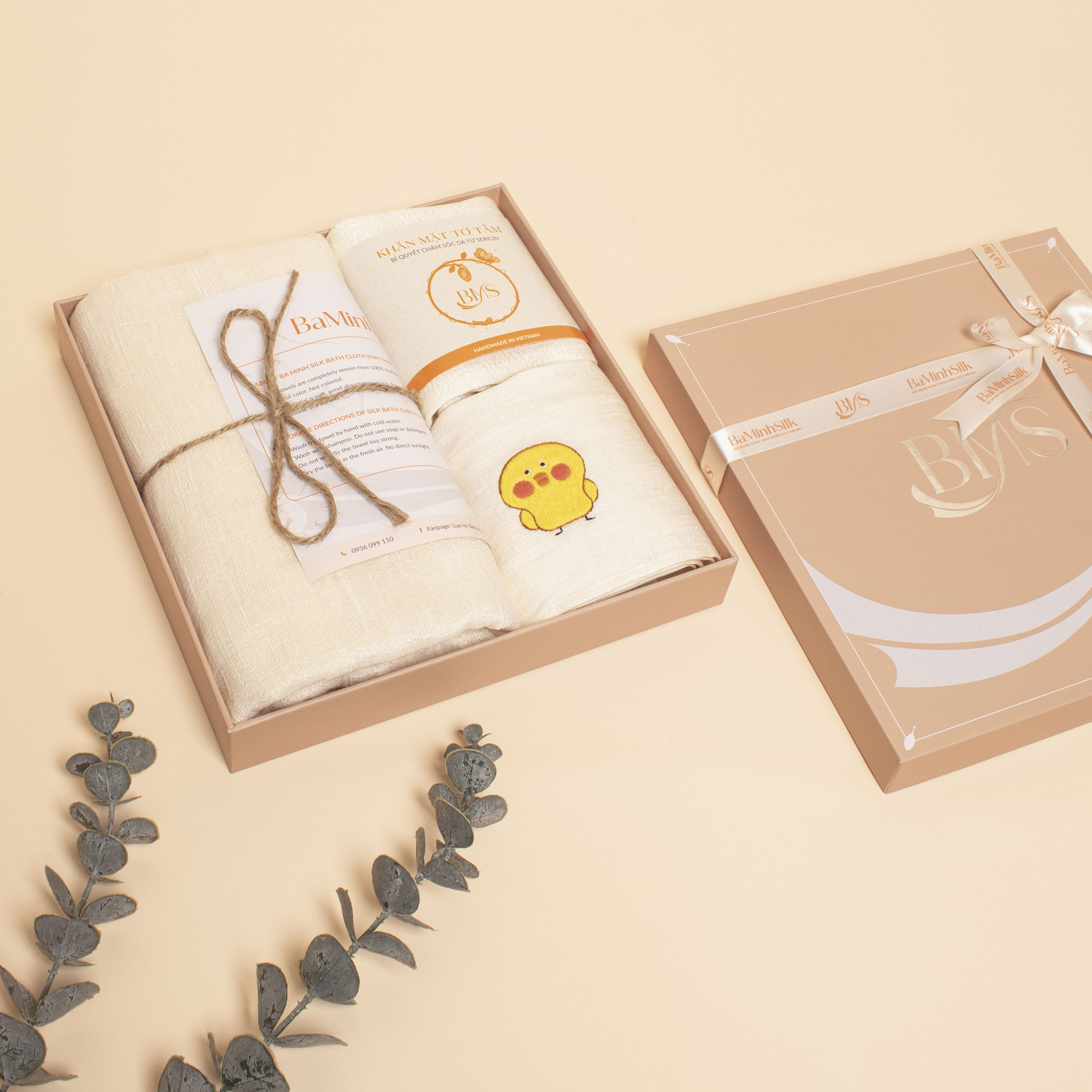 set quà 062 đáng yêu - set quà tơ tằm tặng nữ và cho bé