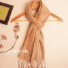 khăn quàng họa tiết kẻ - khăn tơ tằm thổ cẩm cho nam của bá minh silk