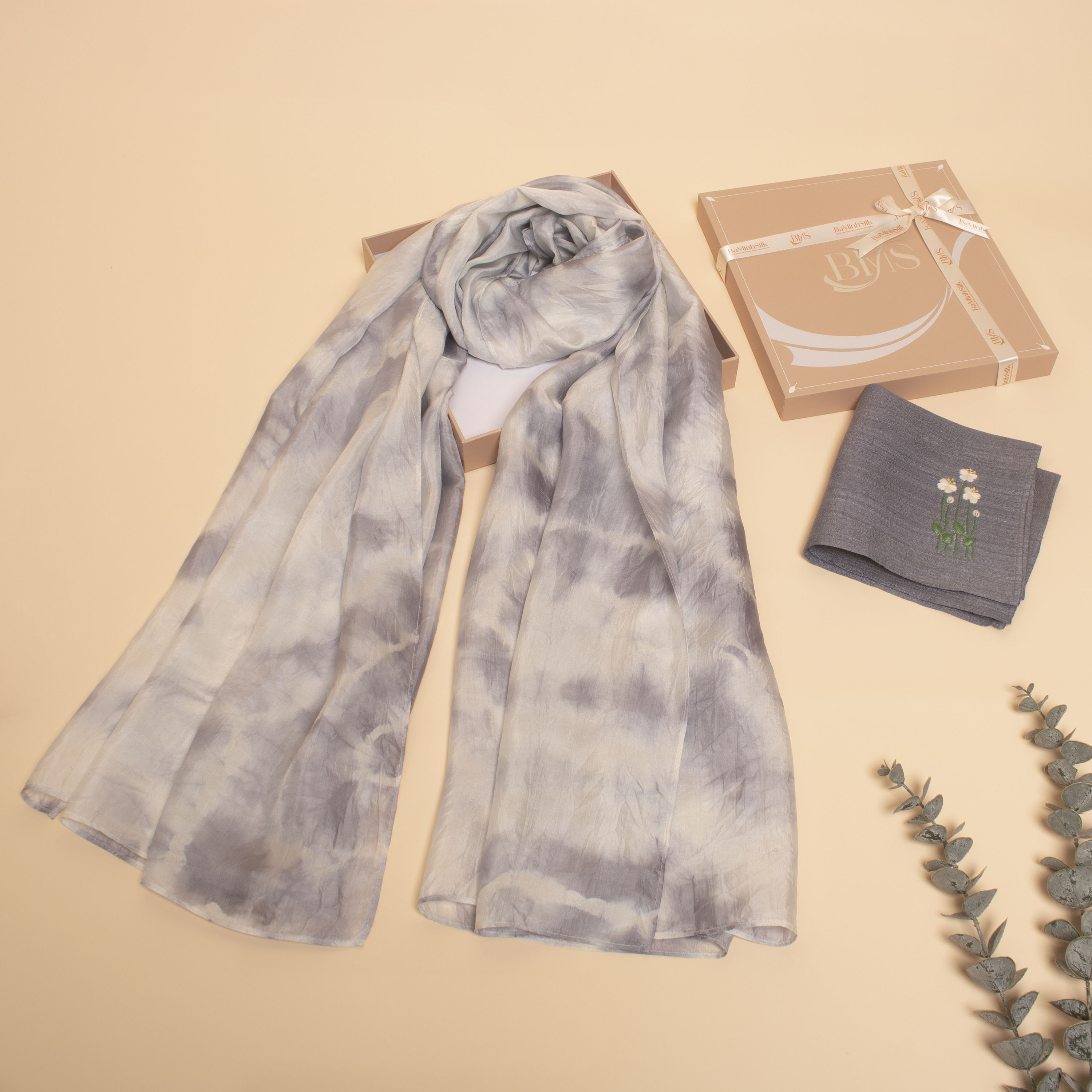 set quà 087 Tao nhã - món quà lụa tơ tằm sang trọng cho nữ của Bá Minh Silk