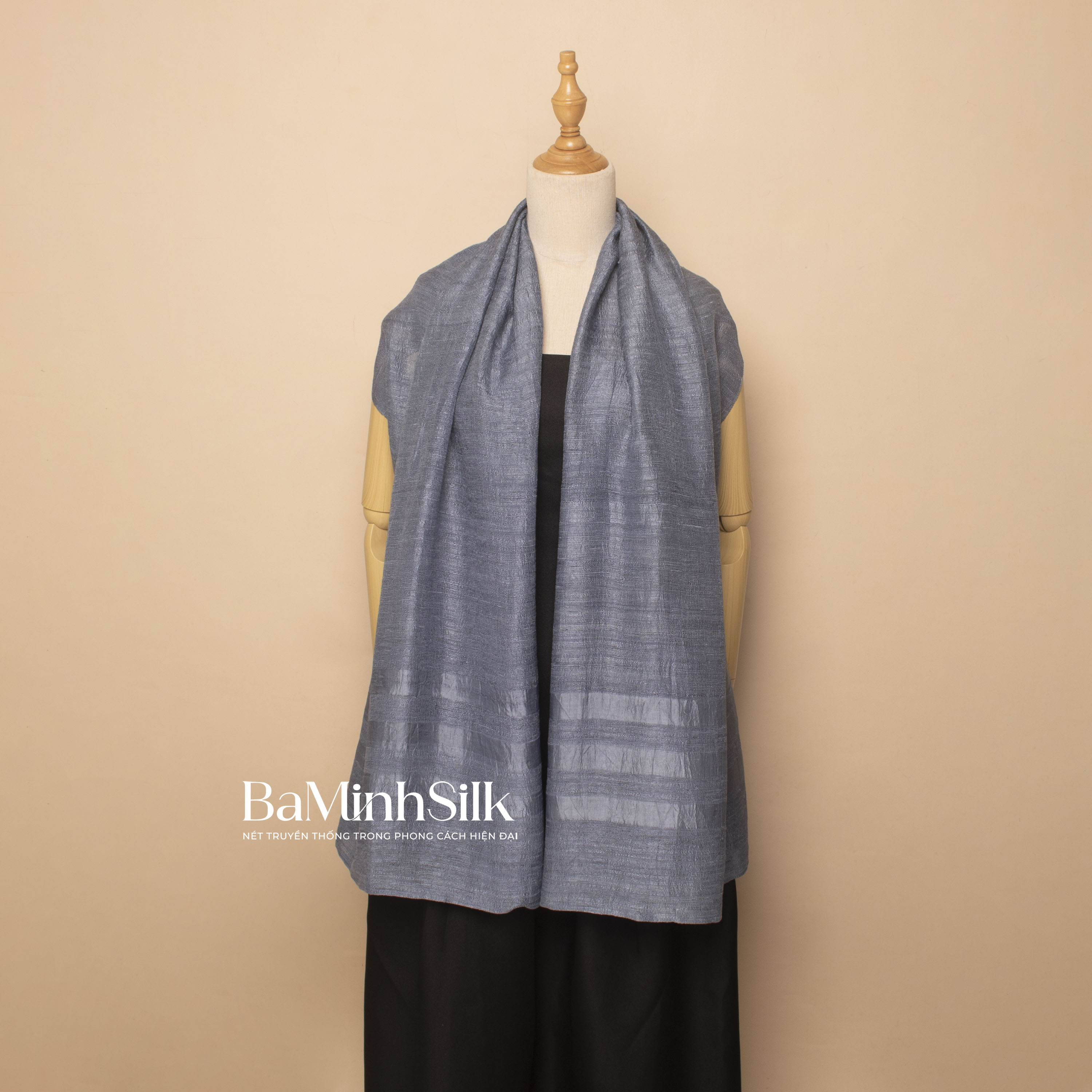 khăn đũi kẻ tơ ghi 039