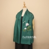 Hand-Painted Lotus Silk Shawl
