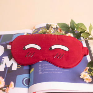 Bịt mắt lụa tơ tằm vẽ hình biểu cảm hài hước