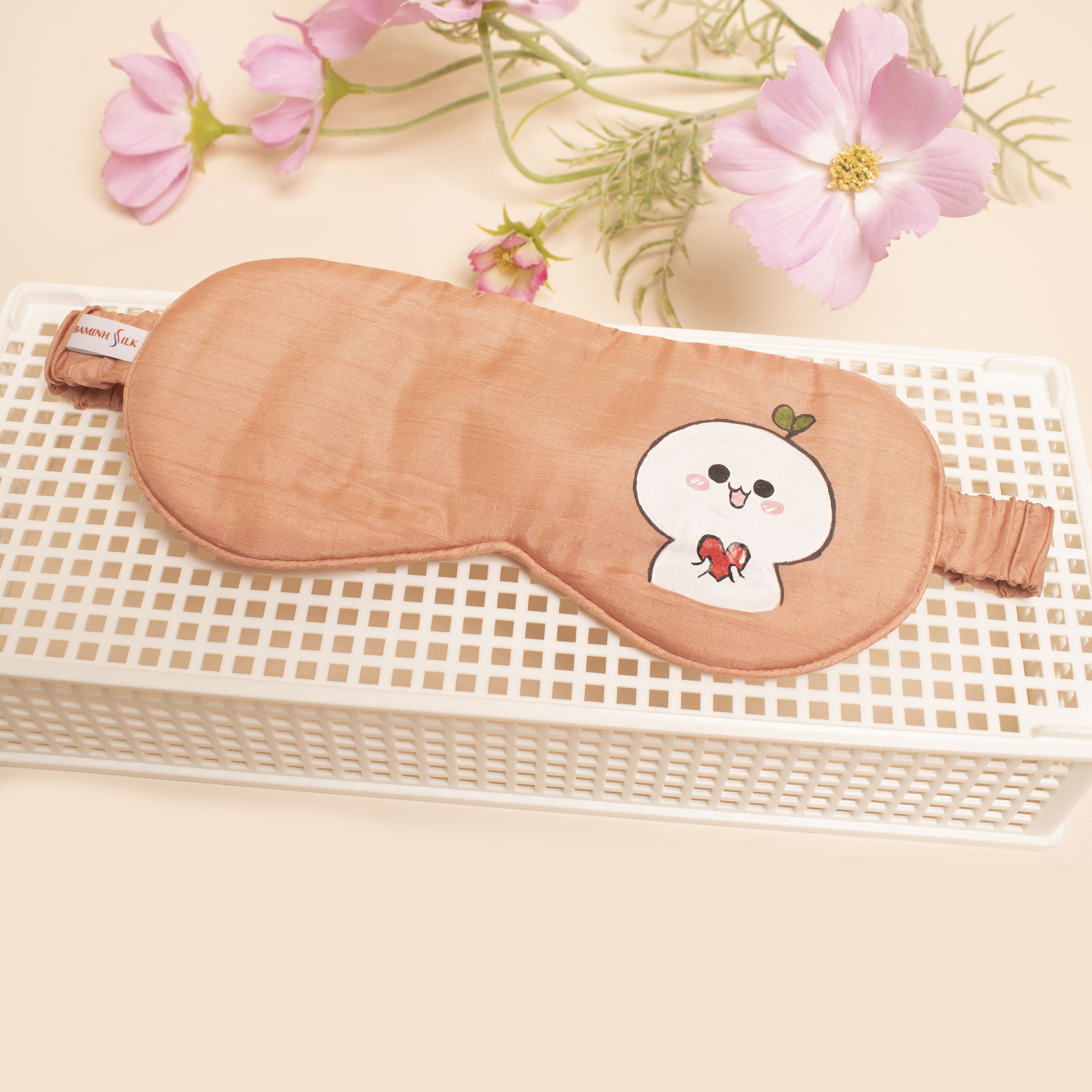 bịt mắt hồng vỏ đỗ bé mầm dễ thương