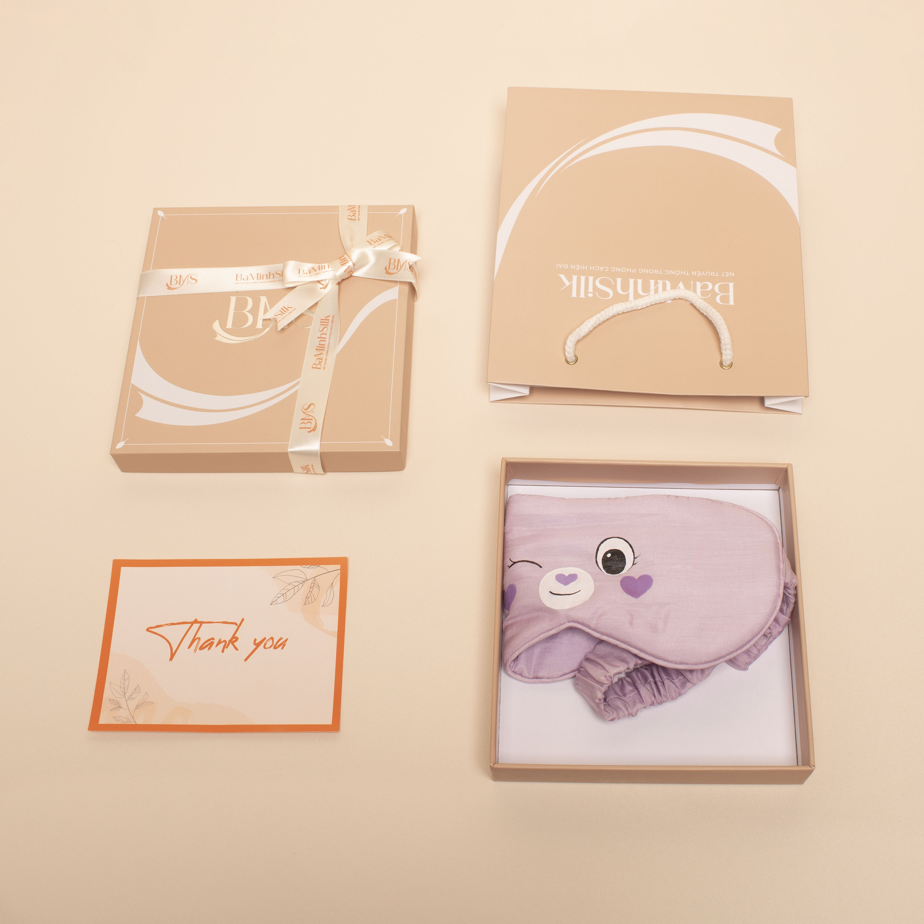 bịt mắt hộp thiệp túi gấu dễ thương