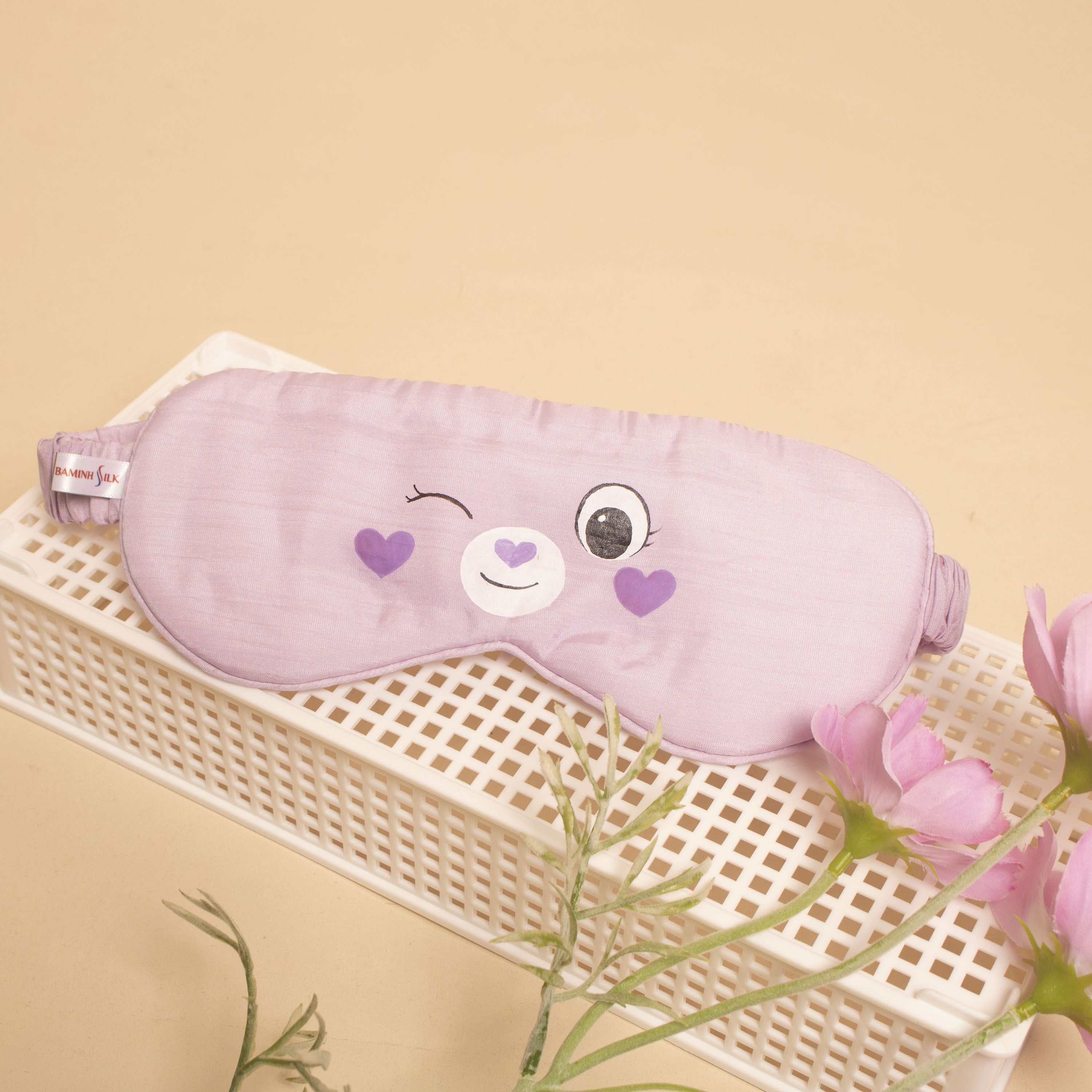 bịt mắt tím gấu dễ thương