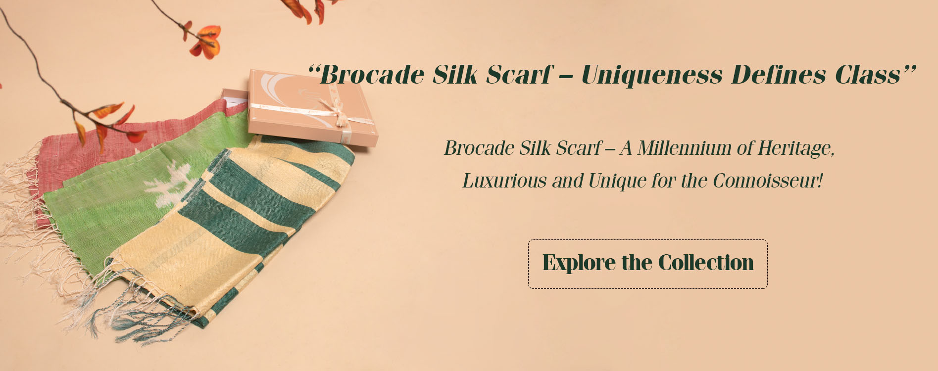 banner brocade silk scarf