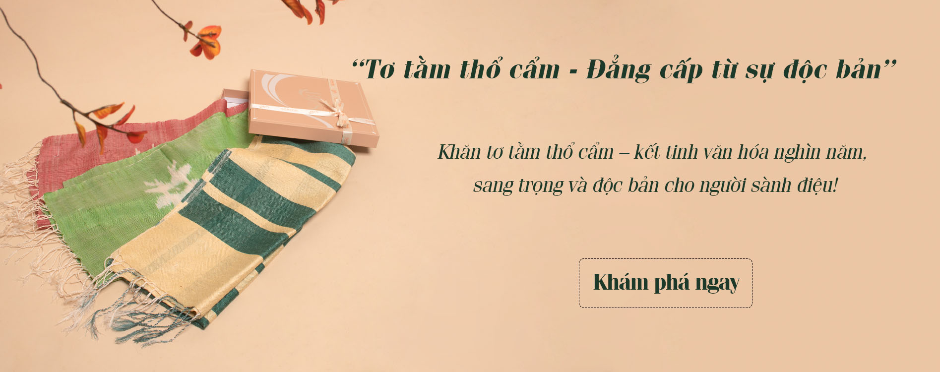ảnh banner khăn tơ tằm thổ cẩm