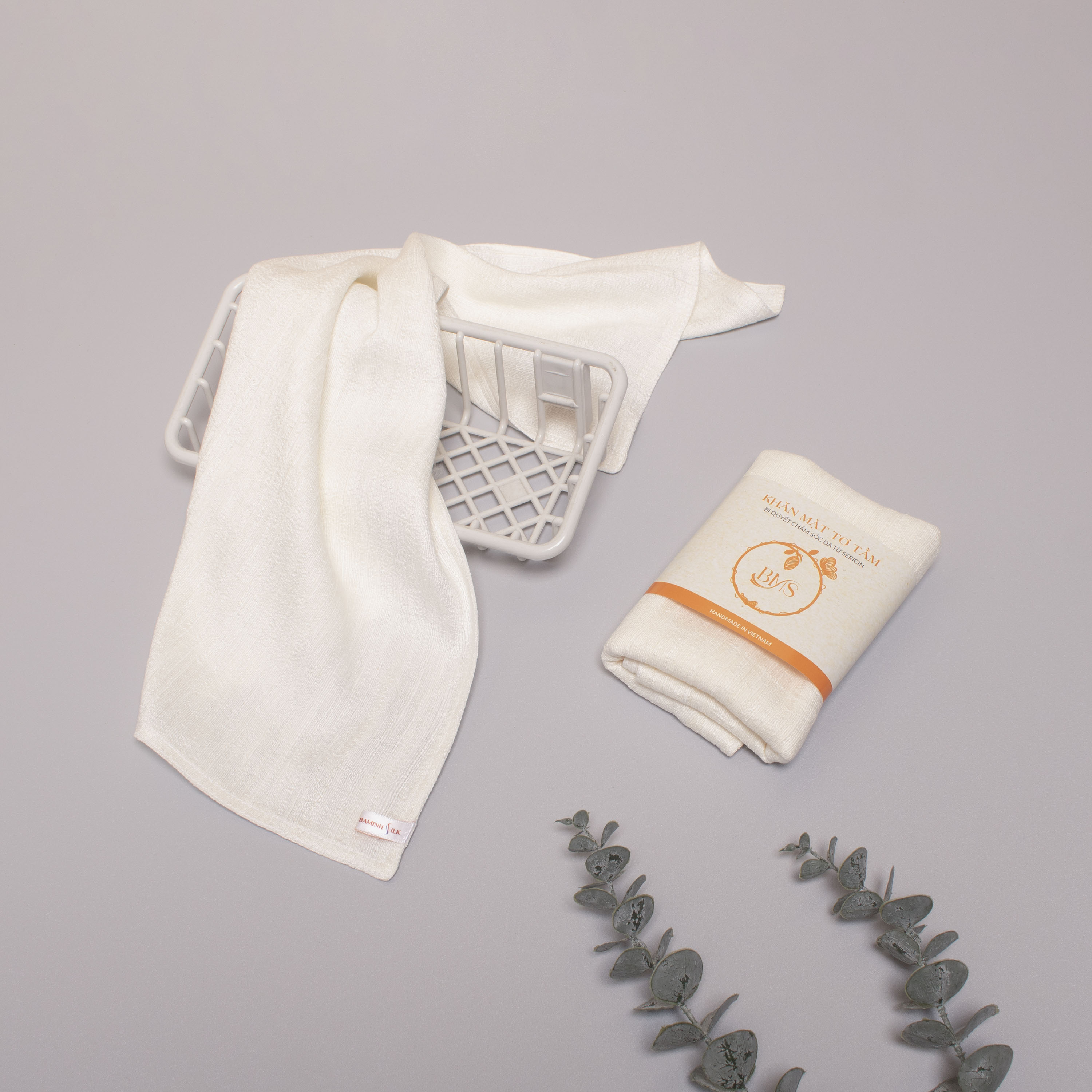 Large Natural Silk Face Towel (30x50cm)