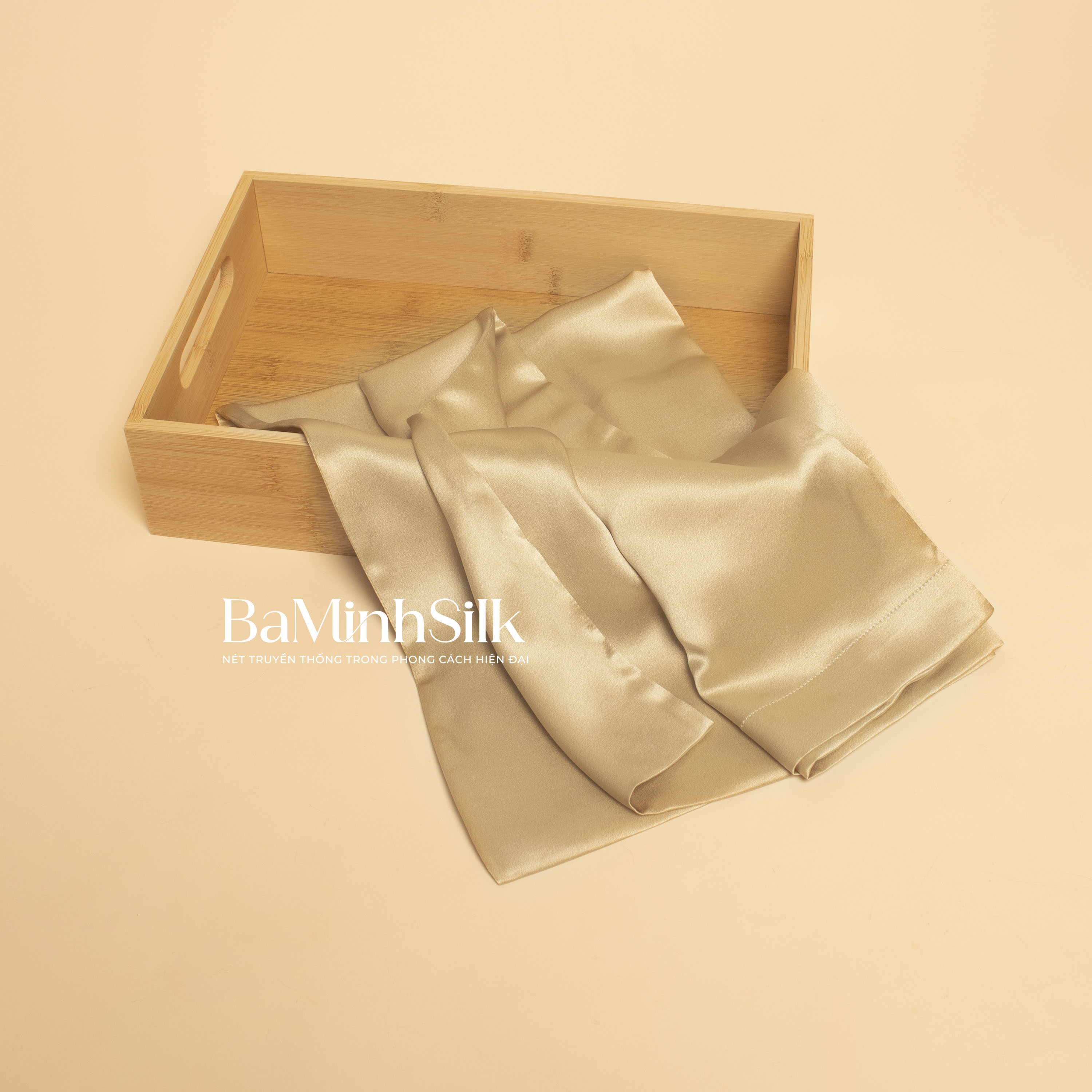 vỏ gối lụa tơ tằm be