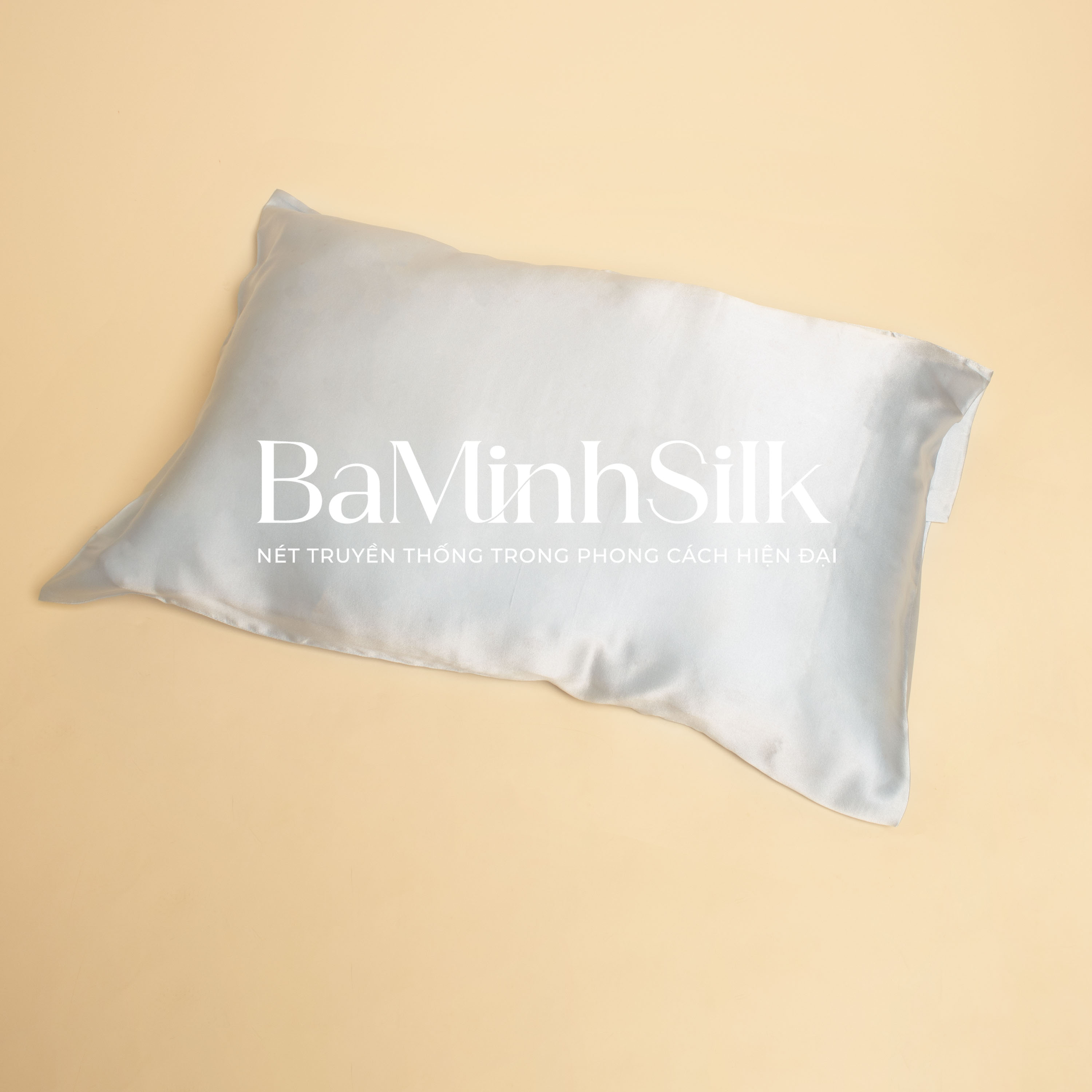 vỏ gối lụa tơ tằm xanh mint